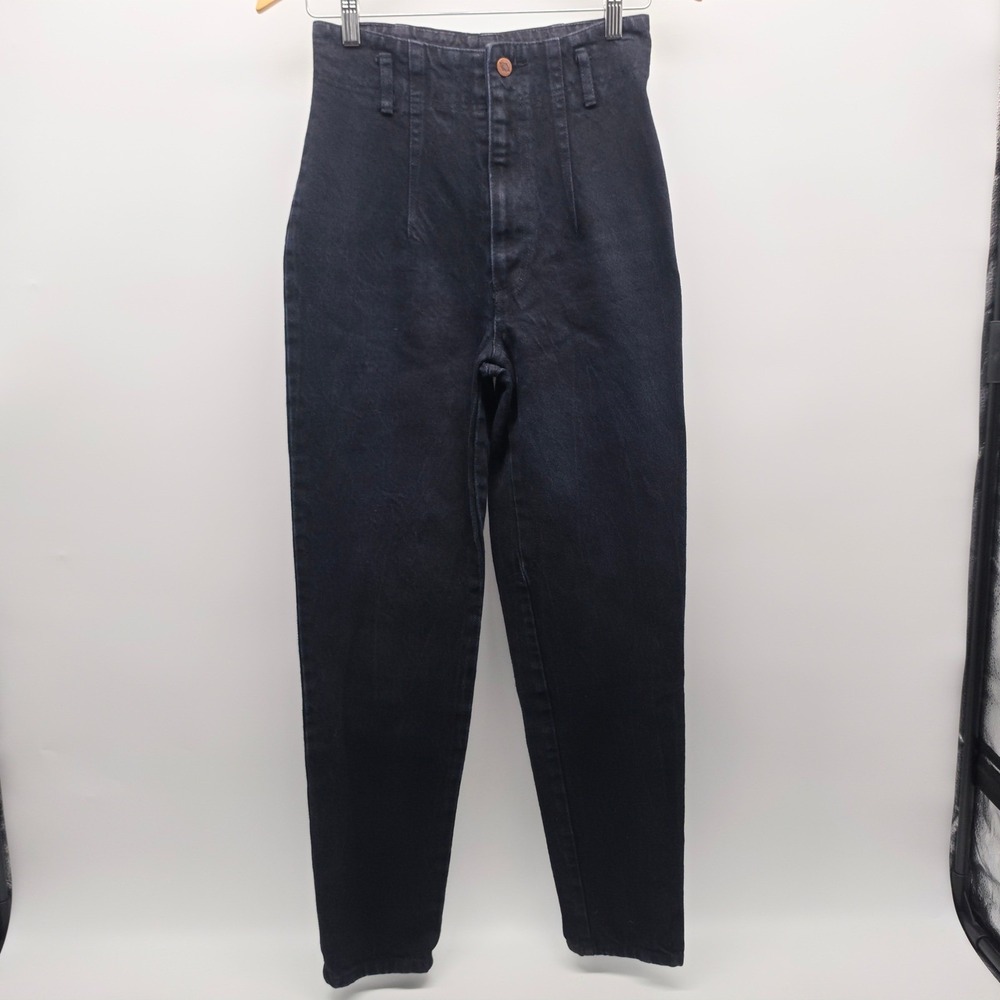 Vintage Bongo Gene Montesano High Waisted Tapered Black Jeans Size 7 USA Made